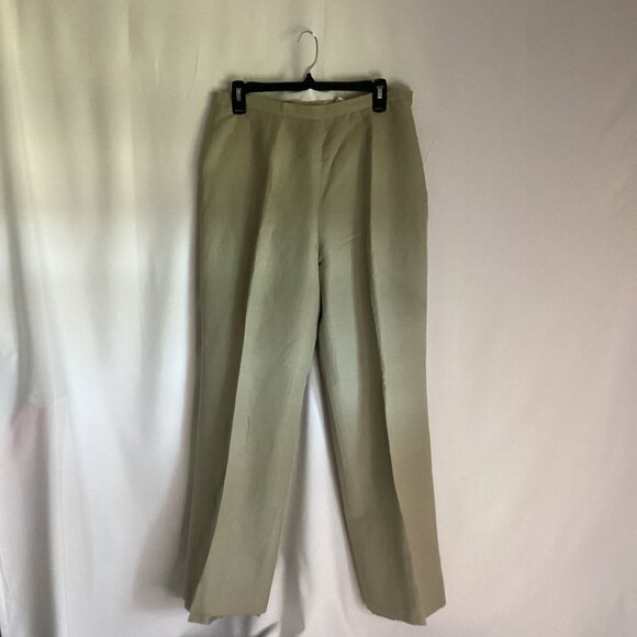 Le Suit Linen Blend Pants – Size 10 – Lined, Side Zip, Straight Leg - Picture 1 of 12
